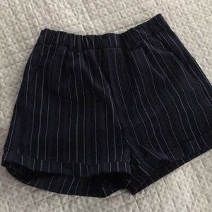 Blue striped shorts